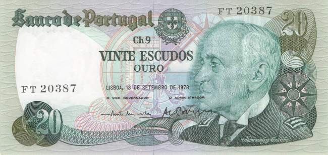20 Escudos 13.9.1978 p.176a-5